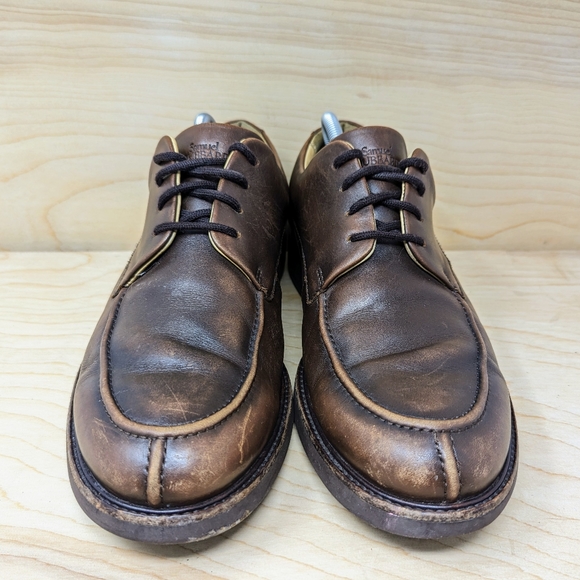 SAMUEL HUBBARD FOUNDER Oxford Shoes Sz 12 W Leather Vibram Soles M2100-041 Brown - Picture 2 of 7